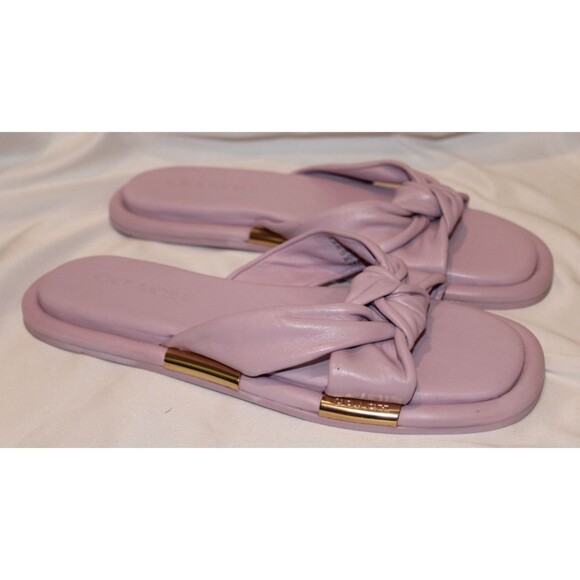 Coach Brooklyn Leather Sandals Violet Lilac Purple Twist Knot Slides Women's  7 - Picture 3 of 6